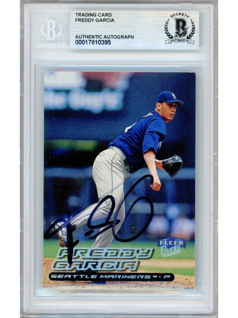 Freddy Garcia Signed 2000 Fleer Ultra #227 Mariners Beckett BAS Slabbed Auto MLB